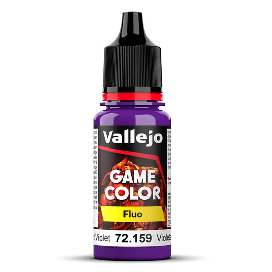 Vallejo Game Colour Fluorescent Violet Paint 18ml Dropper Bottle 72159