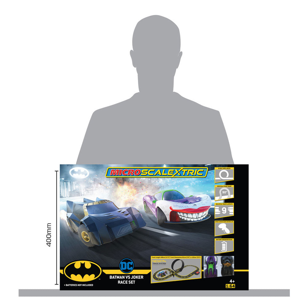 Micro Scalextric Set G1155 G1155M Batman vs Joker Battery Powered Set