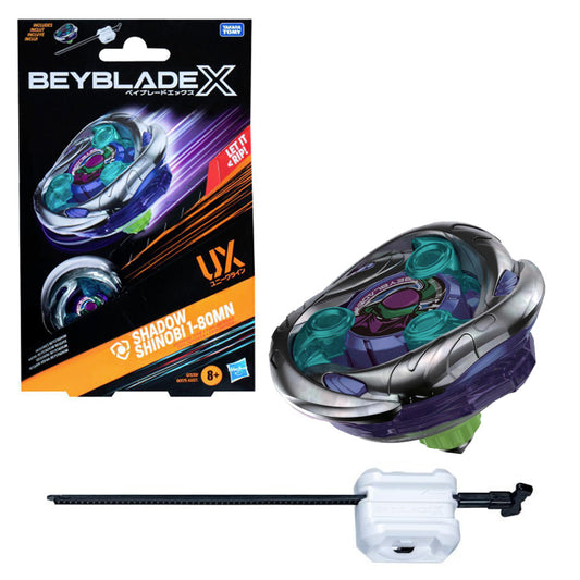 Beyblade X Shadow Shinobi 1-80MN UX Starter Pack Top & Launcher G1539