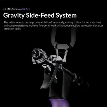 Gaahleri GHAC-Swallowtail SD Side-Feed Ace Series Airbrush