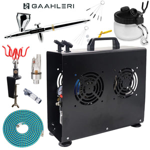 Gaahleri Seeker 0.3 & 0.5mm Airbrush Premium Compressor Bundle Kit