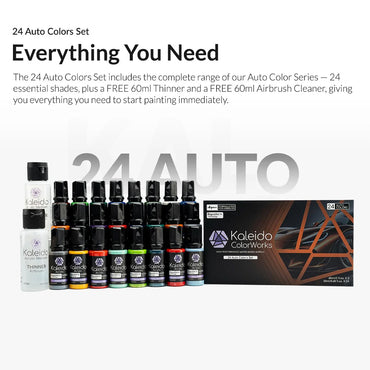 Gaahleri Kaleido ColorWorks: 24-Colour Auto Car Acrylic Paint Set 48702
