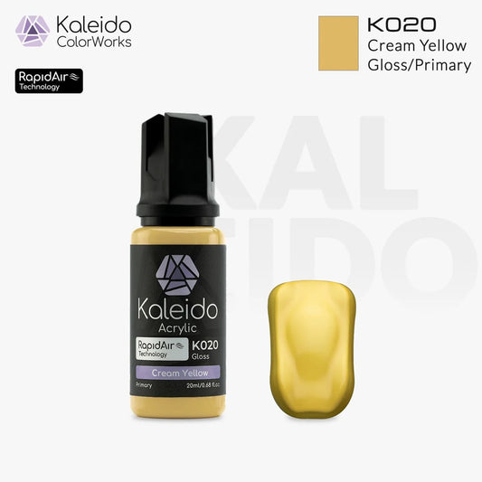 Gaahleri Kaleido ColorWorks K020 Cream Yellow 20ml Acrylic Airbrush Paint