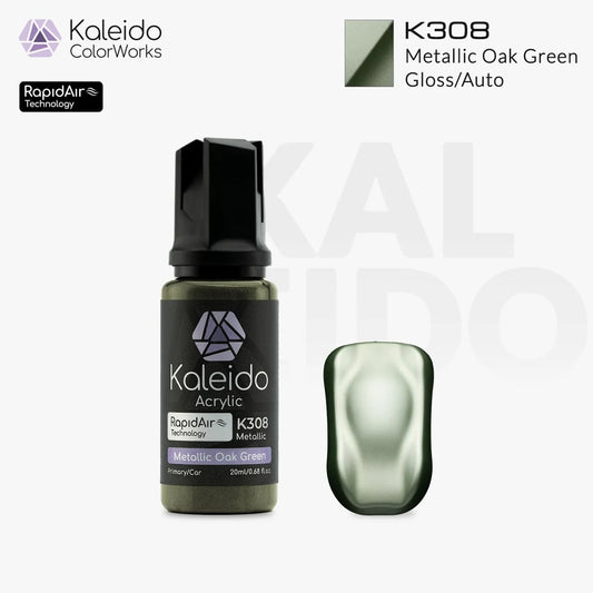 Gaahleri Kaleido ColorWorks K308 Metallic Oak Green 20ml Acrylic Airbrush Paint