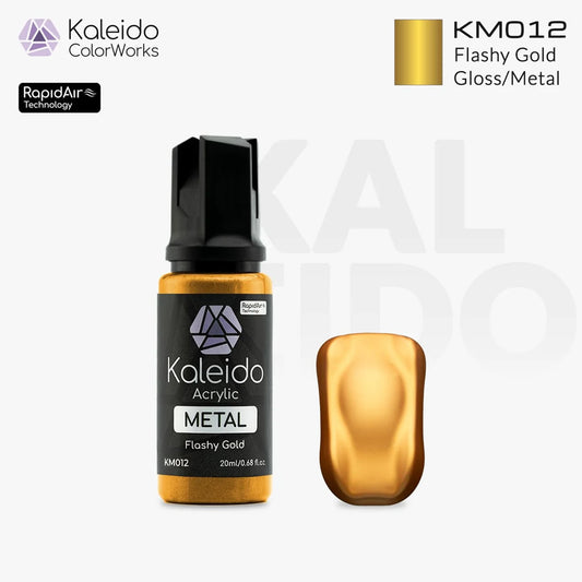 Gaahleri Kaleido ColorWorks KM012 Flashy Gold 20ml Acrylic Airbrush Paint