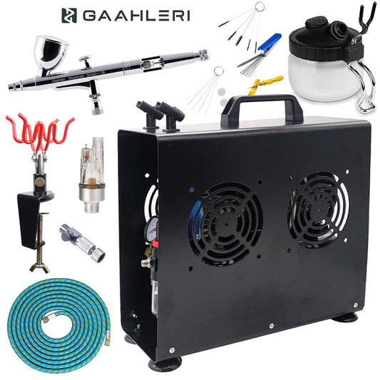 Gaahleri GHAD-39 Airbrush Premium Compressor Bundle Kit