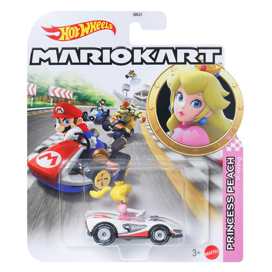 Hot Wheels Mariokart: Princess Peach P-Wing 1:64 Diecast Car Mattel GJH58