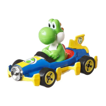 Hot Wheels Mariokart: Yoshi Mach 8 1:64 Diecast Car Mattel GLP39