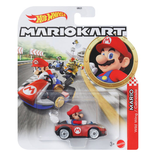 Hot Wheels Mario Kart Mario & Wild Wing 1:64 Vehicle Age 3+ Mattel GRN17