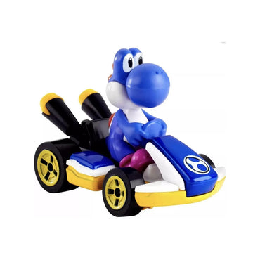 Hot Wheels Mariokart: Blue Yoshi 1:64 Diecast Car Mattel GRN23