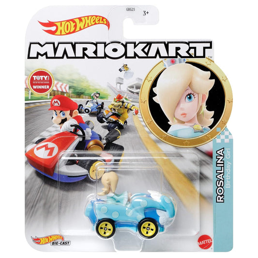 Hot Wheels Mariokart: Rosalina Birthday Girl 1:64 Diecast Car Mattel HBD32