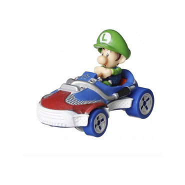 Hot Wheels Mariokart: Baby Luigi Sneeker 1:64 Diecast Car Mattel HBD28