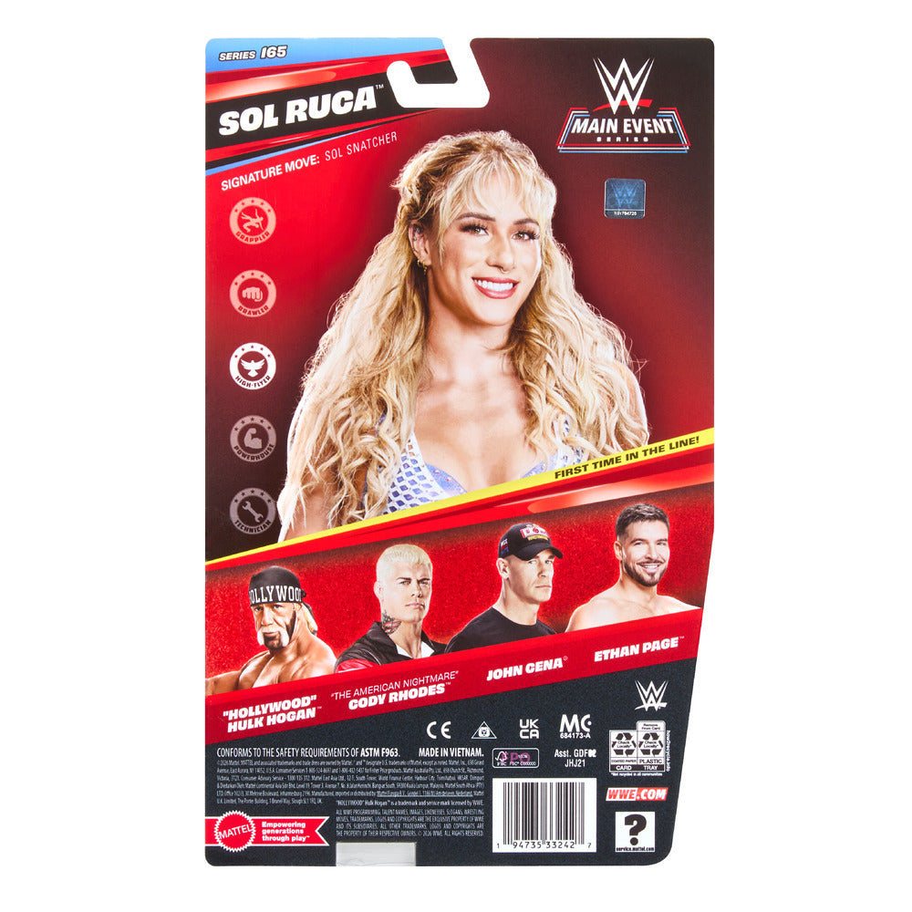 WWE Main Event Sol Ruca 6" Figure -Series 165 Mattel JHJ21