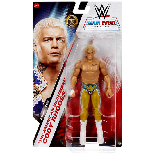 WWE Main Event: Cody Rhodes 6" Figure - Series 159 Mattel JGD46