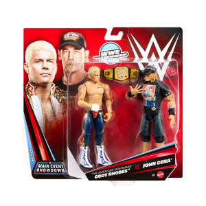 WWE Main Event Showdown 2-Pack John Cena vs Cody Rhodes S26 Mattel JHJ61