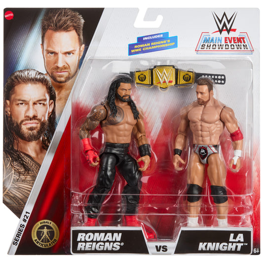 WWE Main Event Showdown: Roman Reigns vs LA Knight 2-Pack S21 JGD56