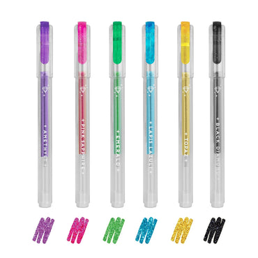 Legami Shine Like A Diamond: Glitter Mini Gel Pens - Pack of 6