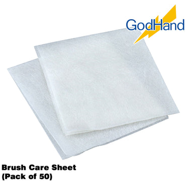 GodHand Brush Care Sheet (Pack of 50) Made In Japan # GH-BRS-FW