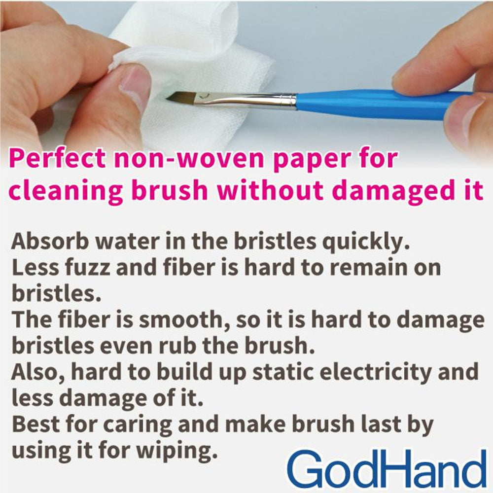 GodHand Brush Care Sheet (Pack of 50) Made In Japan # GH-BRS-FW