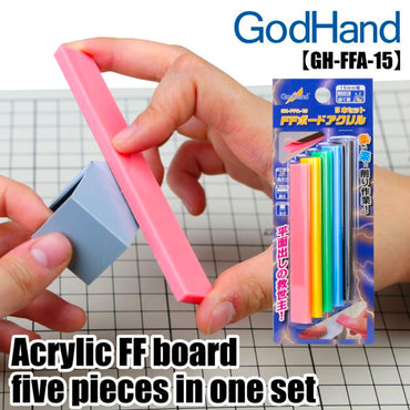 GodHand Acrylic FF Board (Set Of 5) Acrylic Sanding Sticks Model Kit Tool FFA-15