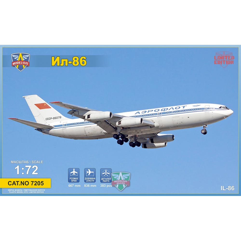 Modelsvit 7205 Ilyushin IL-86 GIANT SERIES! 1:72 Aircraft Model Kit
