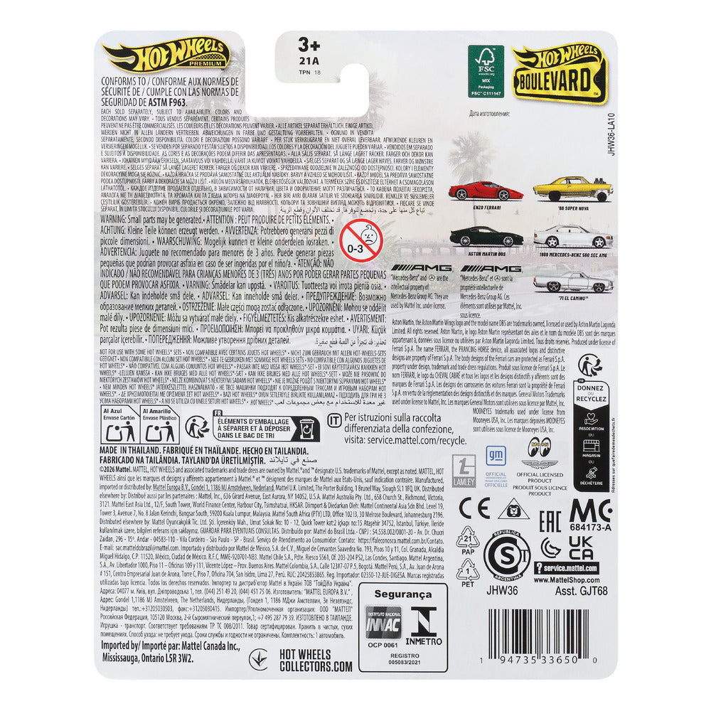 Hot Wheels Premium Boulevard Aston Martin DBS Age 3+ Mattel JHW36