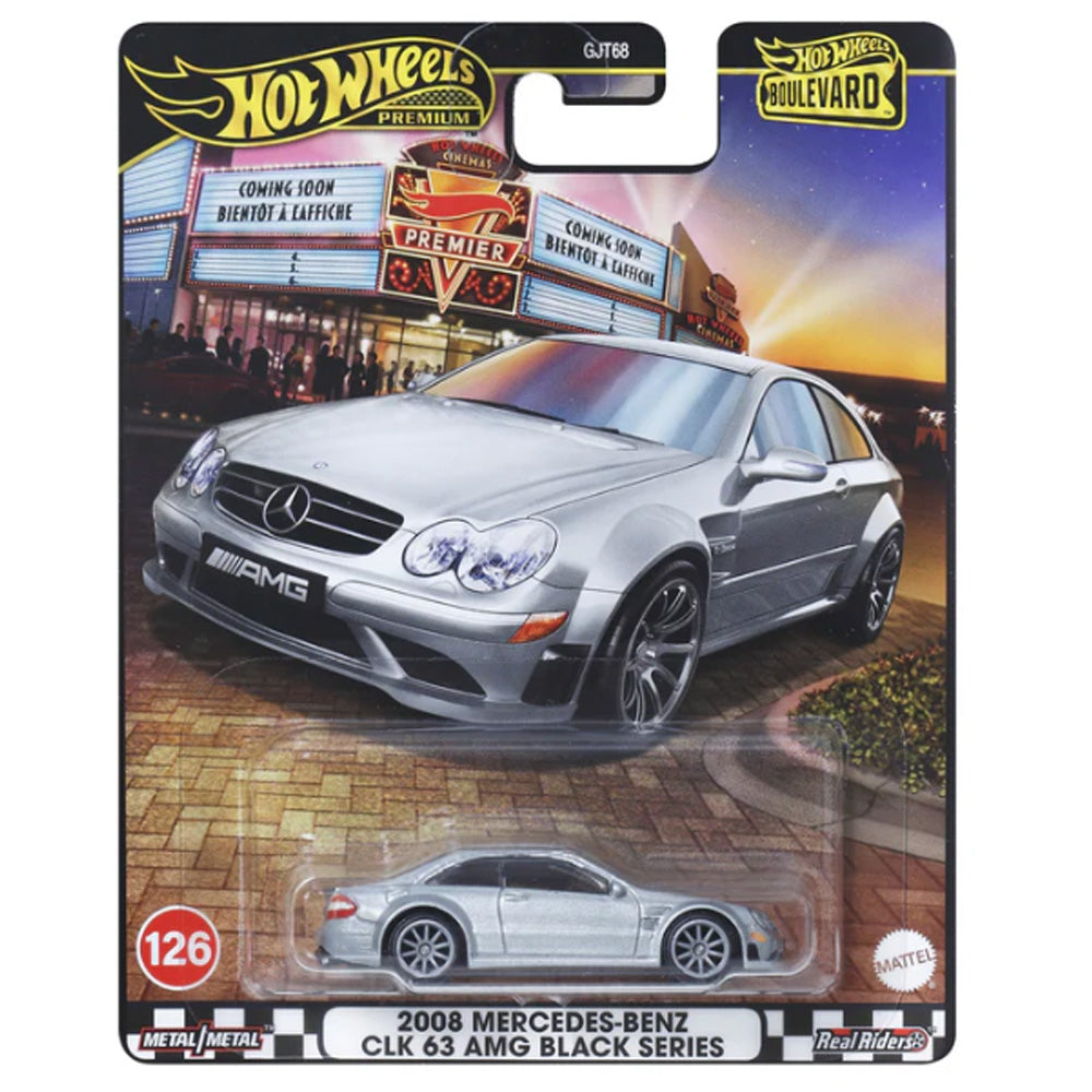 Hot Wheels Premium - Boulevard: '08 Mercedes-Benz CLK63 AMG Black JBL07 #126