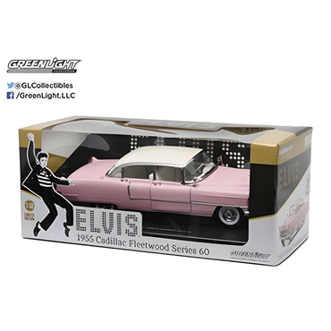 GreenLight 12950 Elvis Presley 1955 Cadillac Fleetwood 60 Pink Cadillac 1:18