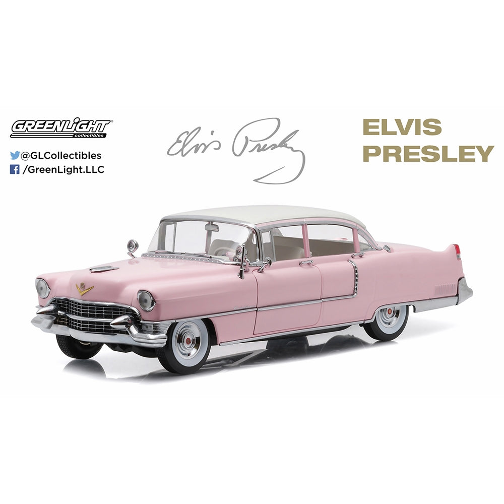 GreenLight 12950 Elvis Presley 1955 Cadillac Fleetwood 60 Pink Cadillac 1:18