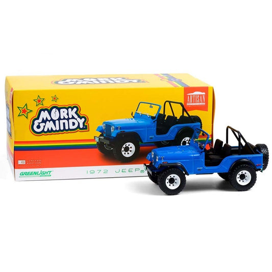 Greenlight 19079 Mork & Mindy 1972 Jeep CJ-5 Artisan 1:18 Diecast Model