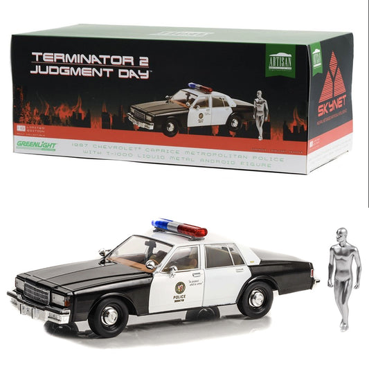 Greenlight 19105 Terminator 2: Chevy Caprice Met Police ('87) 1:18 Diecast Model