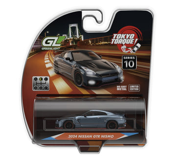 Greenlight 235110-C Tokyo Torque S10 Nissan GTR Nismo Stealth Grey 1:64 Diecast