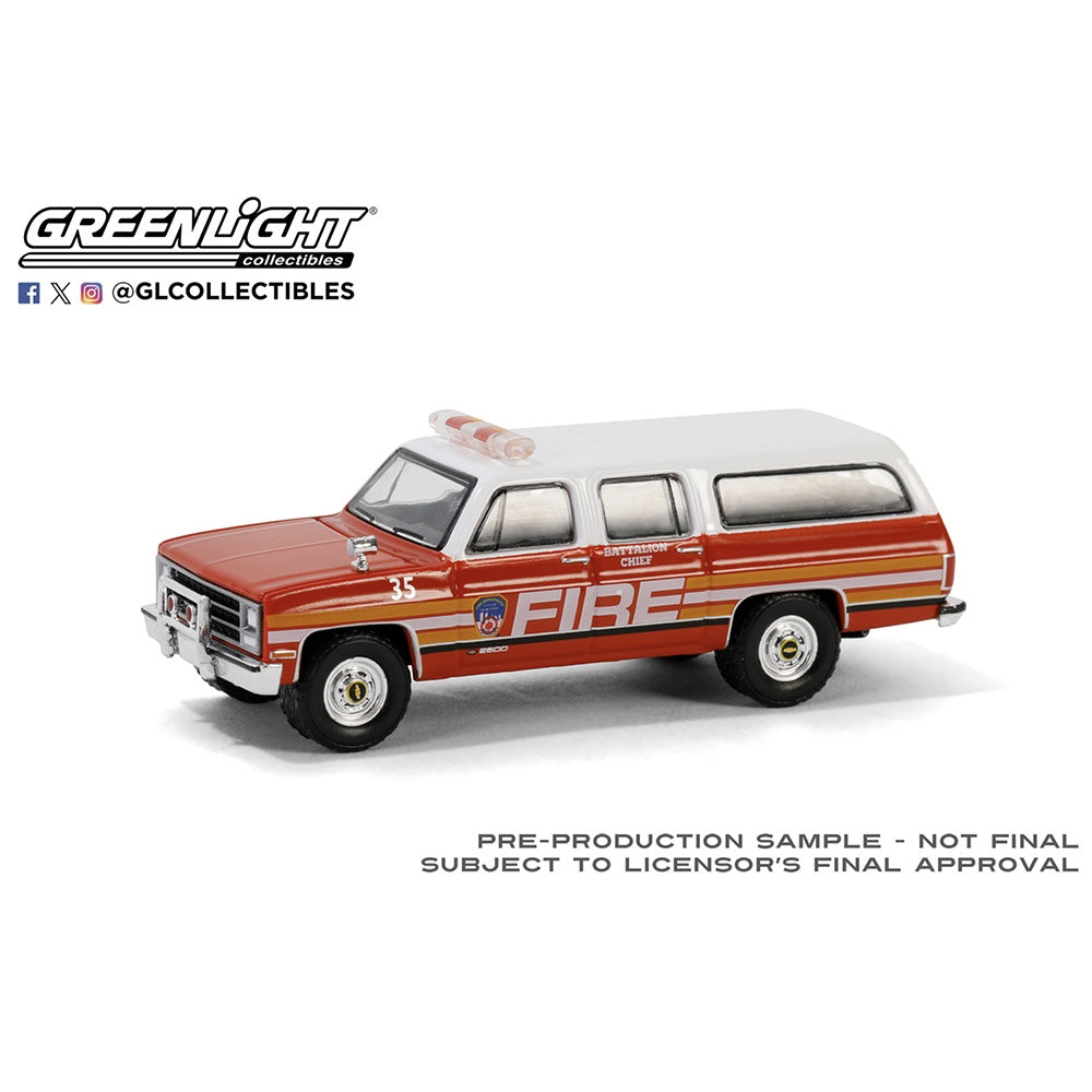 Greenlight 1991 Chevrolet Suburban – FDNY Battalion Chief 1:64 Diecast Car 30501