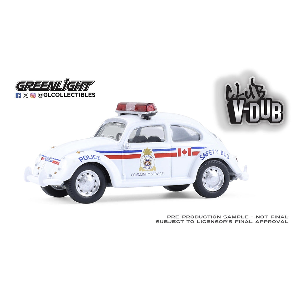 Greenlight Club V-Dub S21 Classic VW Beetle–London Canada Police 1:64 Car