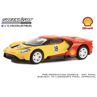 Greenlight Shell Oil Series 1 2019 Ford GT No.18 1:64 Diecast Car