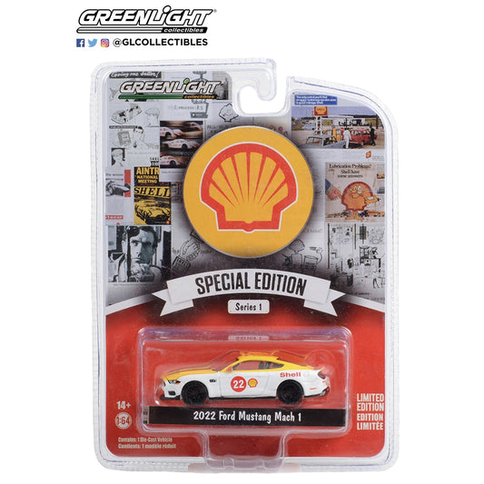 Greenlight Shell Oil Series 1 2022 Ford Mustang Mach 1 No.22 1:64 Diecast Car