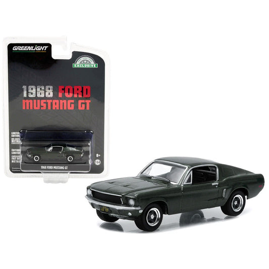 Greenlight 1968 Ford Mustang GT Fastback Highland Green 1:64 Diecast Car 44723