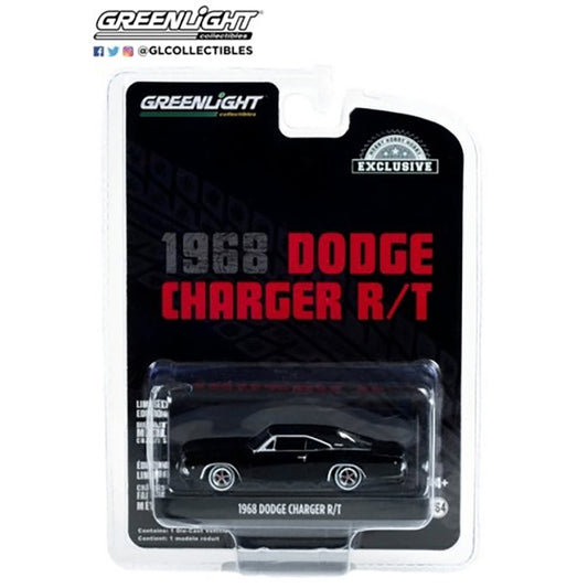 Greenlight 44724 1968 Dodge Charger R/T Black 1:64 Diecast Model