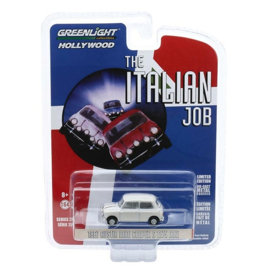 Greenlight 44880-C The Italian Job 1967 Austin Mini Cooper White 1:64 Diecast Car