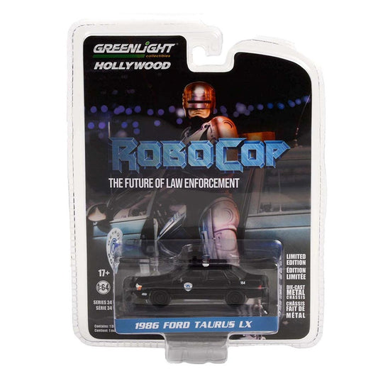 Greenlight 44940-D Robocop 1986 Ford Taurus LX Detroit Police 1:64 Diecast Car