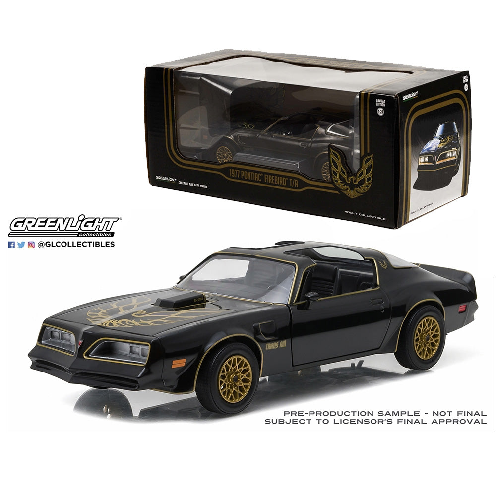 Greenlight 84036 1977 Pontiac Firebird Trans Am Starlite Black 1:24 Diecast Car