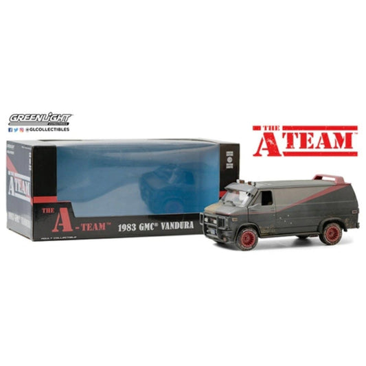 Greenlight 1:24 The A Team GMC Vandura Van 80s TV Series Weathered Diecast Model