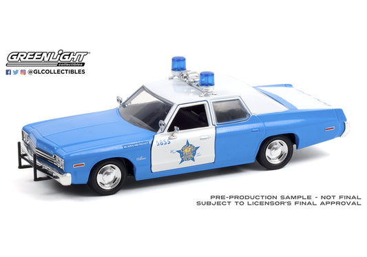 Greenlight 85541 Hot Pursuit Movie 1974 Dodge Monaco Chicago Police 1:24 Diecast