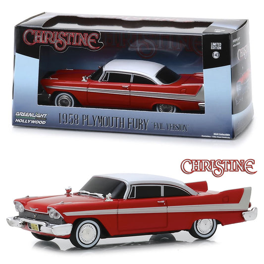 Greenlight 86575 Christine 1958 Plymouth Fury (Evil Version) 1:43 Diecast Model