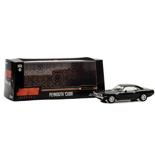 Greenlight 86641 1971 Plymouth 'Cuda, John Wick: Chapter 4 (2023) 1:43 Diecast Model
