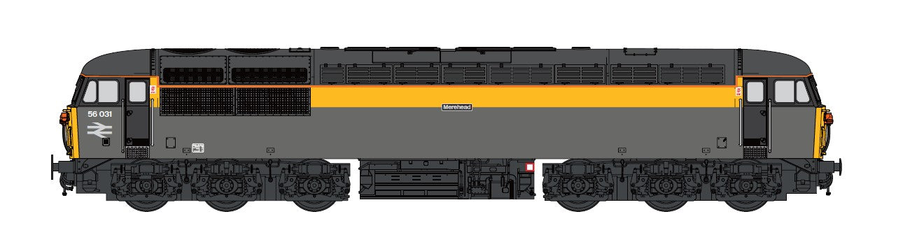 Gaugemaster Class 56 031 'Merehead' BR Dutch Grey/Yellow (DCC-Fitted) GM2210702D