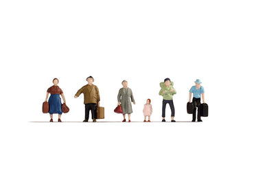 Gaugemaster Pedestrians with Luggage (6) Hobby Figure Set GM3910102 TT