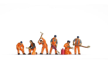 Gaugemaster Railway Track Workers (6) Figure Set GM3910154 TT