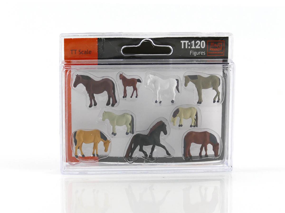 Gaugemaster Horses (9) Figure Set GM3910159 TT