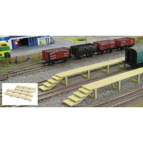 GAUGEMASTER Fordhampton Carriage Platforms Plastic Kit OO Gauge GM407